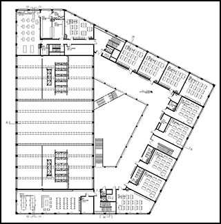 Collège : plan du rez-de-chaussée (entrée)