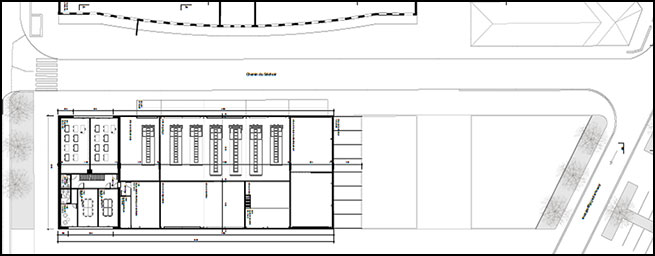 Extension de la caserne : plan du 1er étage