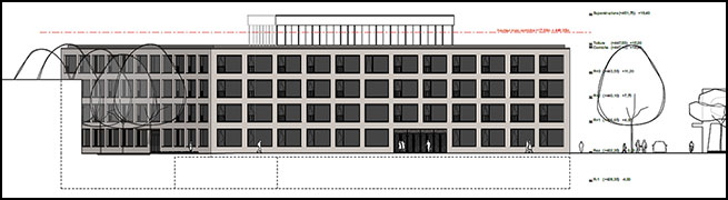 Collège : façade est