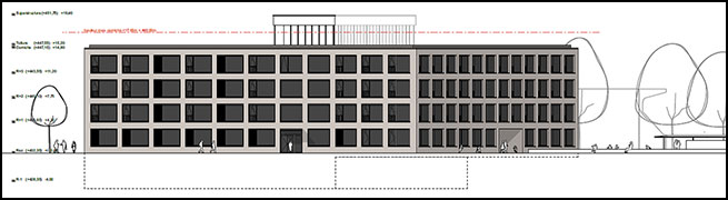 Collège : façade sud