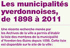 Mars 2011<br />les municipalités<br />de 1898 à 2011